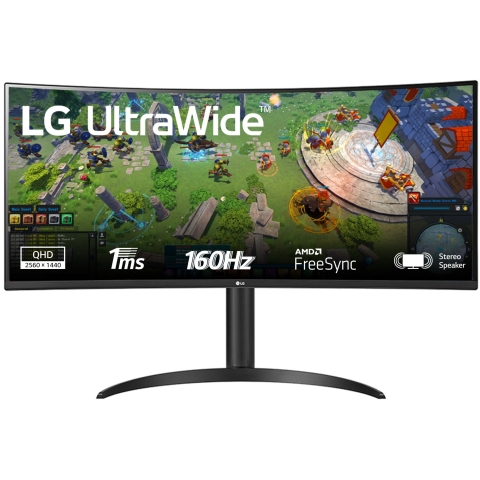 86,6cm/34 (3440x1440) LG UltraWide 34WP65CP-B 21:9 WQHD 5ms 160Hz HDR400 HDMI DP Speaker Black