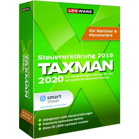 Lexware Taxman 2020 für Rentner&Pensionäre - 1 Device - ESD-DownloadESD