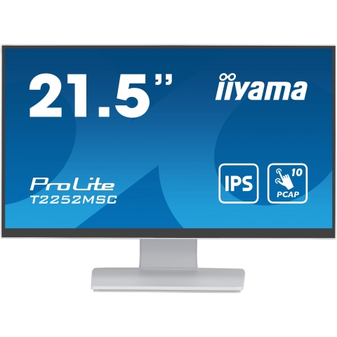 54,5cm/21,5 (1920x1080) iiyama ProLite T2252MSC-W2 16:9 FHD IPS Touch 5ms HDMI DP Speaker White