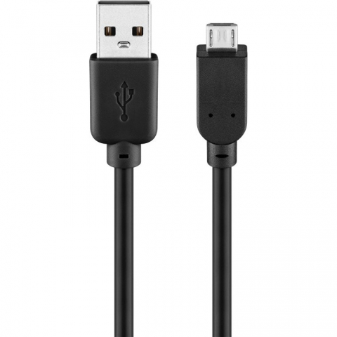 USB 2.0 A > Micro-B (ST-ST) 1m Adapterkabel Schwarz