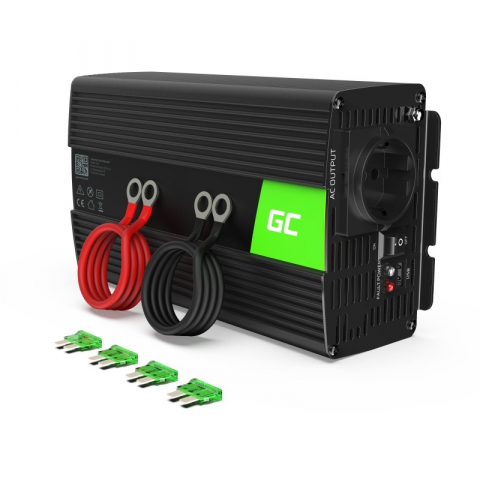 Green Cell KFZ Spannungswandler Power Inverter 12V > 230V 1000/2000W Black