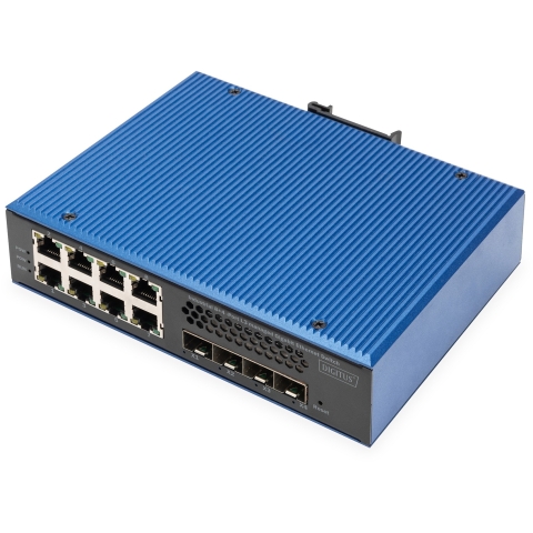 Digitus 8+4P 10G Uplink Industrial Gigabit Ethernet Switch L3 managed