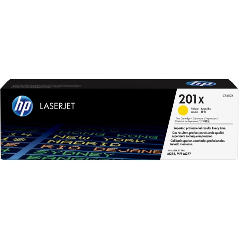 HP Toner 201X CF402X Gelb bis zu 2.300 Seiten