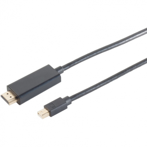 Mini DisplayPort 1.2 > HDMI (ST-ST) 2m Adapterkabel Schwarz