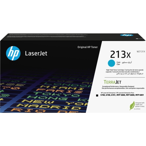 HP Toner 213X W2131X Cyan bis zu 6.000 Seiten