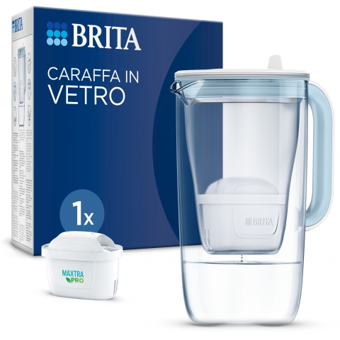 BRITA Tischwasserfilter Model One Glas *weiß* inkl. 1 Filter