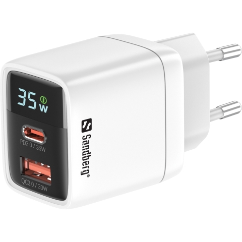 Sandberg 441-52 Charger 35W 2-Port USB-C/USB-A Weiß