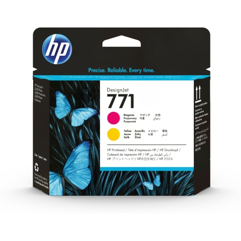 HP Druckkopf CE018A 771 Magenta und Gelb