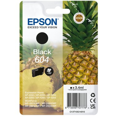 Epson Tinte 604 C13T10G14010 Schwarz bis zu 150 Seiten