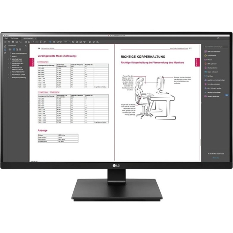 68,6cm/27 (2560x1440) LG 27BN65QP-B 16:9 5ms HDMI DP USB-C Speaker QHD Black