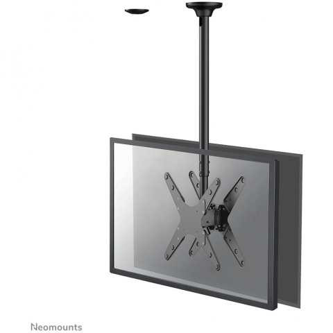 Doppelte Deckenhalterung für Flachbildschirme/Fernseher 32 bis 75 2x 50KG Black Neomounts
