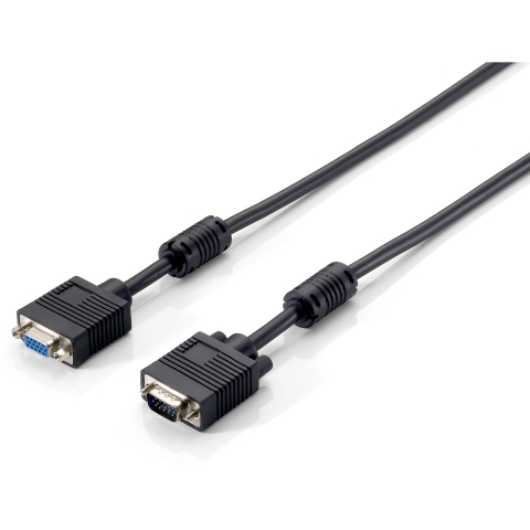 Equip VGA Kabel Verl. HD15 St/Bu 1.80m 1920x1080/60Hz sw Polybeutel
