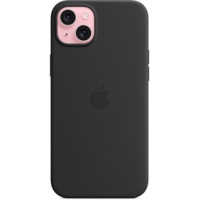 APPLE iPhone 15 Plus Silicone Case with MagSafe - Black