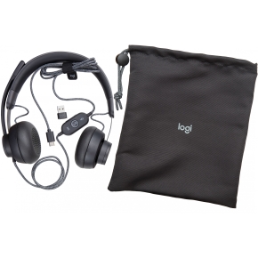 Logitech Headset Zone Wired MSFT Teams on Ear kanbelgebunden USB-C Gray