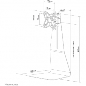 Tischhalterung für Flachbildschirme bis 27 (69 cm) 10KG FPMA-D850BLACK Neomounts