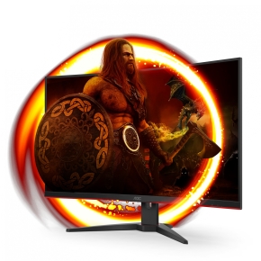 80cm/32 (2560x1440) AOC Gaming CQ32G2SE/BK Curved QHD 165Hz 1ms 2xHDMI DP LS Black/Red