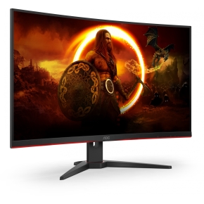 80cm/32 (2560x1440) AOC Gaming CQ32G2SE/BK Curved QHD 165Hz 1ms 2xHDMI DP LS Black/Red