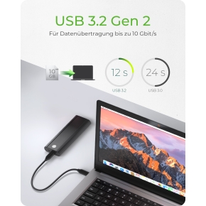 ICY BOX IB-1807MT-C31 Externes USB-C 3.2 Gehäuse für M.2 NVMe SSD mit Schreibschutz