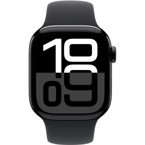 APPLE Watch Series 10 GPS 42mm Jet Black Aluminium Case with Black Sport Band - M/L