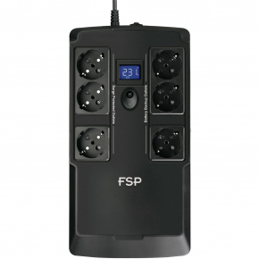 FSP NANOFIT 800 Offline UPS 800VA 480W inkl. 2 port USB charger LCD RJ45 6 Schuko