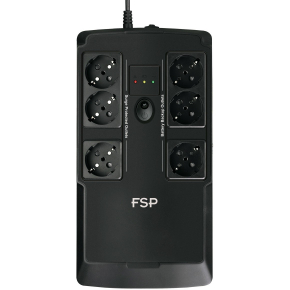 FSP NANOFIT 800 Offline UPS 800VA 480W inkl. 2 port USB charger LCD RJ45 6 Schuko