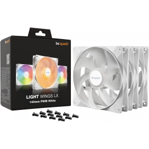 140mm be quiet! LIGHT WINGS LX PWM White Triple-Pack