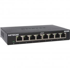 8P Netgear GS308-300PES - Unmanaged - L2 - Gigabit Ethernet (10/100/1000) - Wandmontage