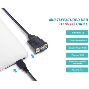 Equip Adapter USB-A -> Seriell RS232-DB9 St/St 1.50m sw