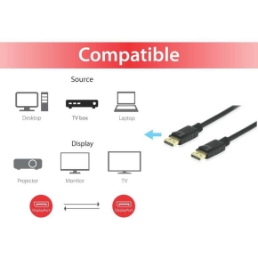 Equip DisplayPort 1.4 St/St 1.00m 8K/60Hz komp.HDCP schwarz