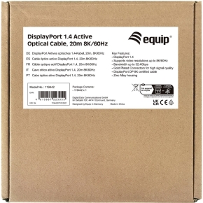Equip DisplayPort 1.4 St/St30.00m 8K/60Hz komp.HDCP schwarz