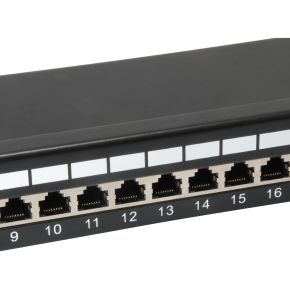 Equip Patchpanel 24x RJ45 Cat6 19 FTP 1HE ISO/IEC schwarz