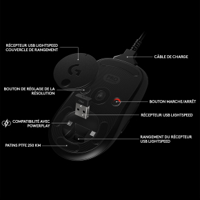 Logitech G PRO LIGHTSPEED Wireless Gamong Mouse Optisch