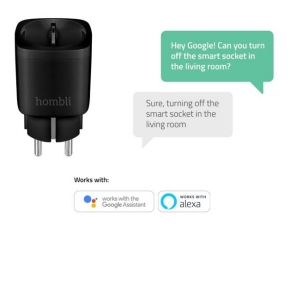 Hombli smarte Steckdose EU, schwarz, 2+1 Promo Pack