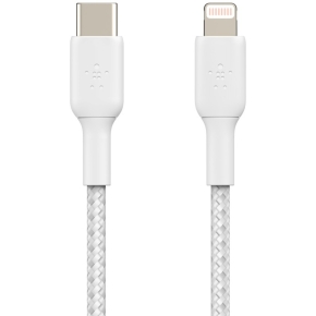 Belkin Lightning/USB-C Kabel ummantelt mfi 1m weiß