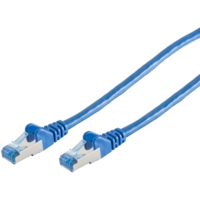 Patchkabel CAT6a RJ45 S/FTP PiMF 0,25m Blau