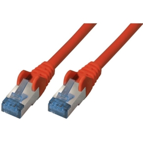 Patchkabel CAT6a RJ45 S/FTP PiMF 0,5m Rot