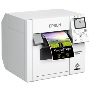 Epson CW-C4000e (bk) Desktop-Farbetikettendrucker mit glänzender Schwarztinte