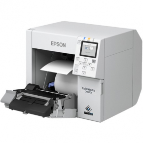 Epson CW-C4000e (bk) Desktop-Farbetikettendrucker mit glänzender Schwarztinte