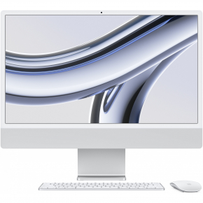 Apple 24-inch iMac with Retina 4.5K display: Apple M3 chip with 8-core CPU and 10-core GPU (8GB/256GB SSD) - Silver