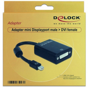 Adapter mini DisplayPort > DVI (ST-BU) DeLOCK Black