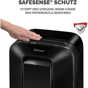 Fellowes Powershred LX201 Aktenvernichter MicroCut 12 Blatt 2x12mm P-5 Schwarz