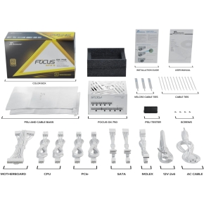1000W Seasonic FOCUS-GX-1000-V4-WHITE ATX 3.1 80+ Gold
