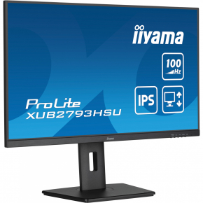 68,6cm/27 (1920x1080) Iiyama ProLite XUB2793HSU-B6 16:9 FHD IPS 100Hz 1ms HDMI DP Pivot VESA Speaker Black