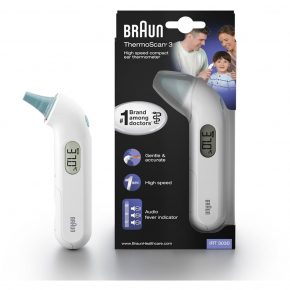 Braun Healthcare Ohrenthermometer ThermoScan 3 IRT3030 white