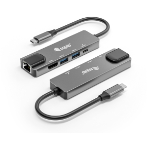 Equip Dock USB-C->HDMI.2xUSB3.0.GbE.100WPD 25cm si