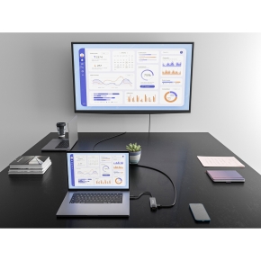 Equip Dock USB-C->HDMI.2xUSB3.0.GbE.100WPD 25cm si