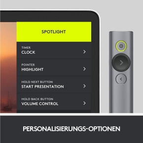 Logitech wireless Presenter Spotlight Schiefer-Grau