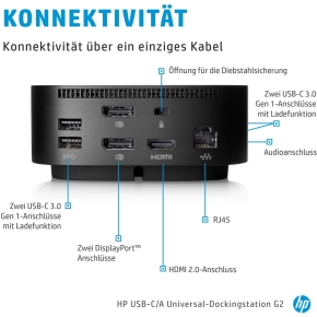 D HP USB-C Dock G5 Schwarz 100W