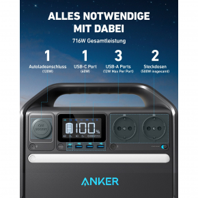 Anker Solix 535 Powerstation 512Wh 500W tragbar