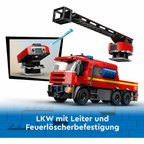 LEGO City Feuerwehrstation mit Drehleiterfahrzeug 60414
